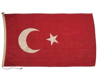 Vintage Wool Nautical Flag of Turkey (Türkiye)