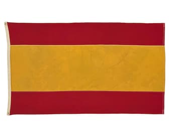 Vintage Cotton Sewn Flag of Spain