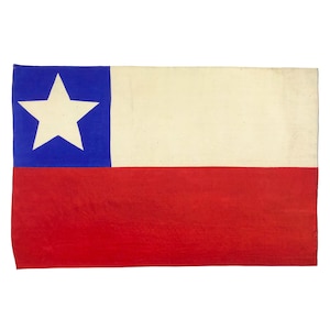 Small Antique Silk Flag of Chile