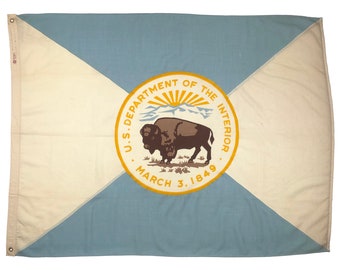 Large Vintage US Department of the Interior Flag