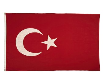 Vintage Sewn Cotton Flag of Turkey (Türkiye)