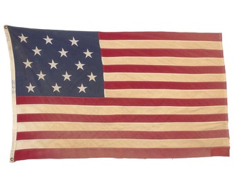 Vintage Cotton "Star Spangled Banner" American Flag