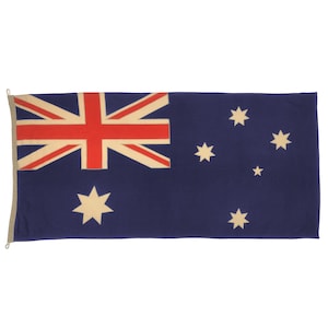 Vintage Wool Hand-Painted Flag of Australia