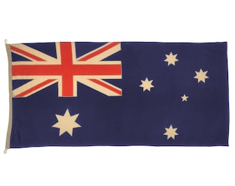 Vintage Wool Hand-Painted Flag of Australia