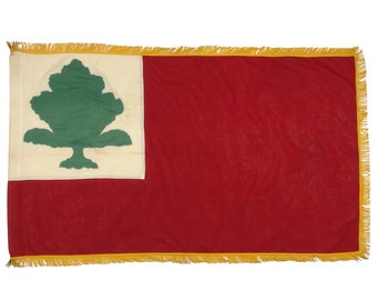 Vintage Sewn Cotton Pine Tree Flag of New England