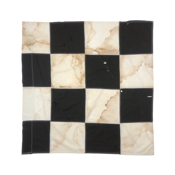 Large Vintage Cotton Checkered Racing Flag