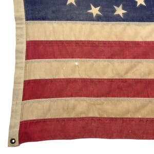 Vintage Distressed Cotton Betsy Ross American Flag image 4