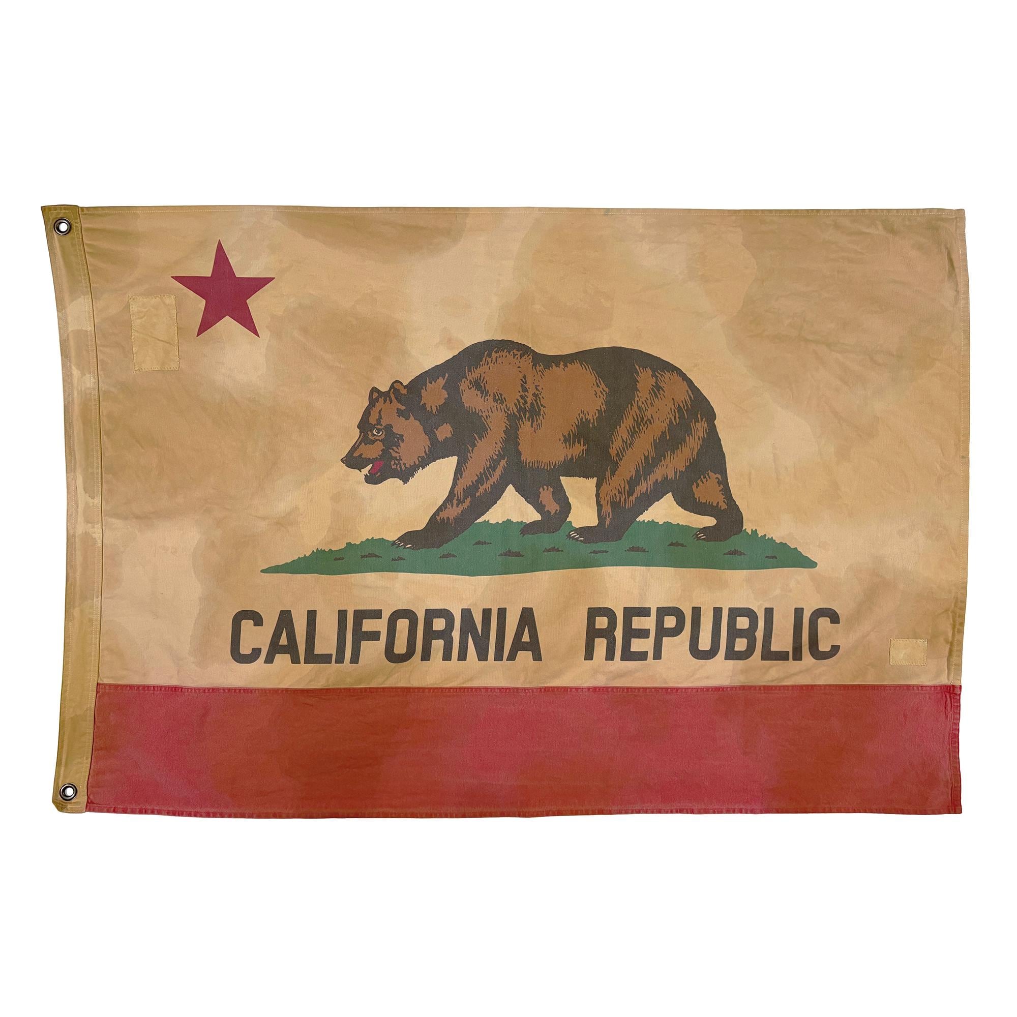 ビンテージ　80年代　カリフォルニア州旗　コットン100% ビンテージ 80年代 カリフォルニア州旗 コットン100%