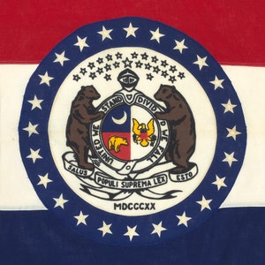 Drapeau de l'État du Missouri en coton vintage image 2