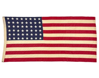 実物 アメリカ合衆国国旗 推定1940年代 48スター 48星 実物 アメリカ合衆国国旗 推定1940年代 48スター 48星 48 個の星