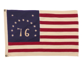 Small Vintage Cotton Bennington 76 American Flag