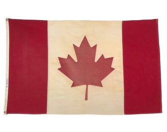 Vintage-Baumwollflagge von Kanada