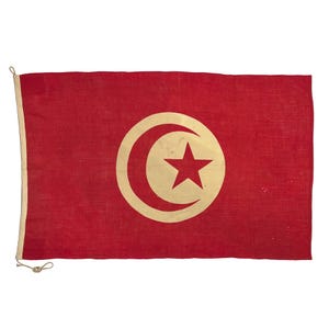Vintage Wool Flag of Tunisia