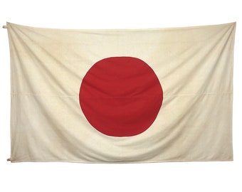 XL Vintage Sewn Cotton Flag of Japan