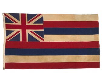 Vintage Distressed Cotton State Flag of Hawaii