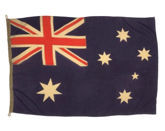 Vintage Wool Hand-Painted Flag of Australia