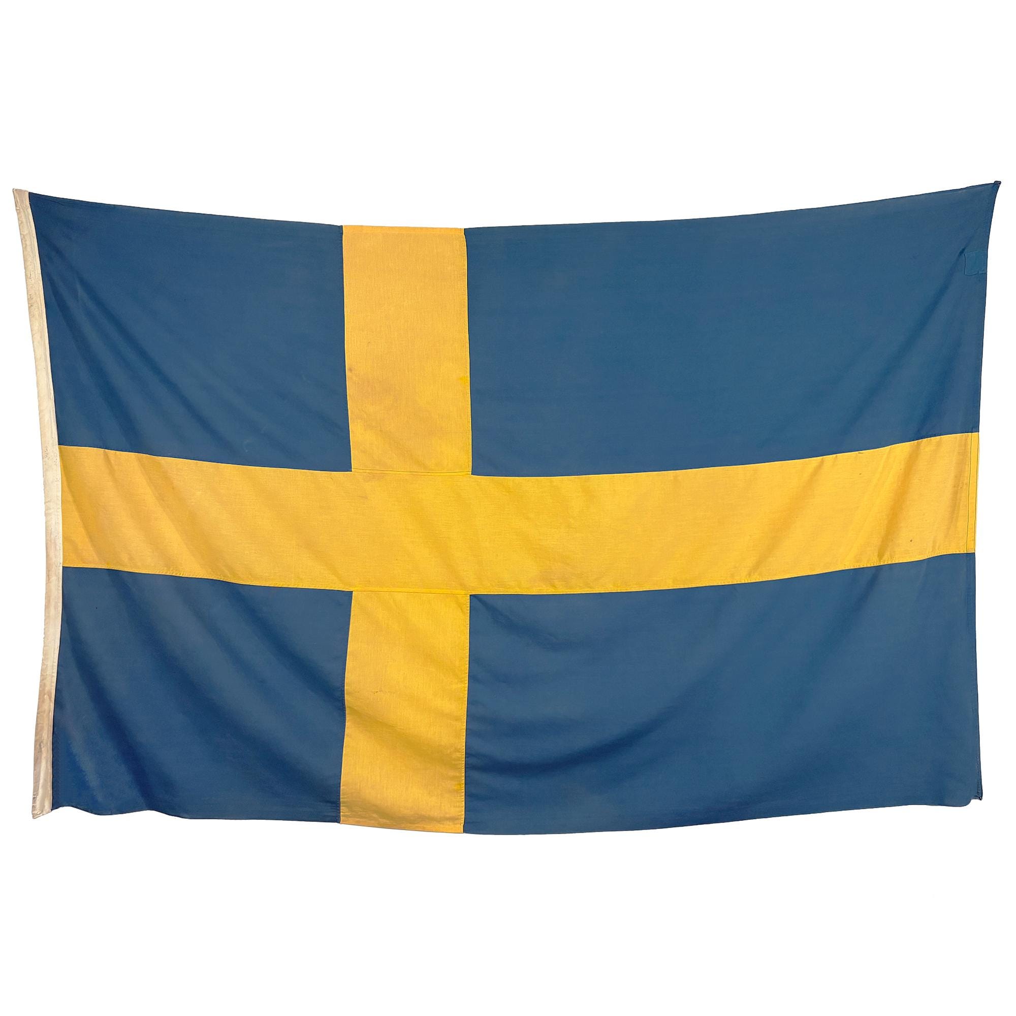XL Vintage Cotton Sewn Flag of Sweden - Etsy