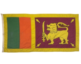 Vintage Sewn Wool Flag of Sri Lanka (Ceylon)
