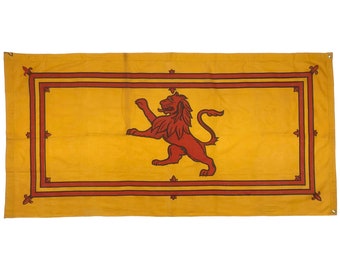 Vintage Cotton Royal Banner of Scotland, Lion Rampant Flag