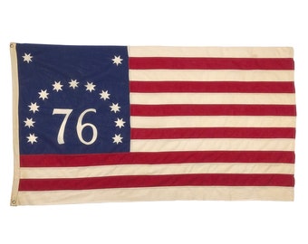 Vintage Cotton Bennington 76 American Flag