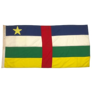 Vintage Sewn Flag of Central African Republic