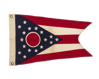 Zierliche Vintage Flagge von Ohio