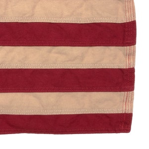 Embroidered Cotton American Flag with Vintage Style Overdye image 4
