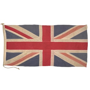 Vintage Faded Cotton Union Jack Flag
