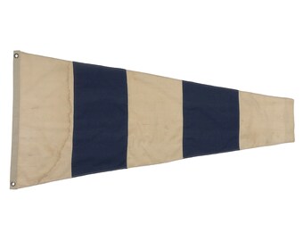 Reconstructed Vintage Cotton Nautical Flag