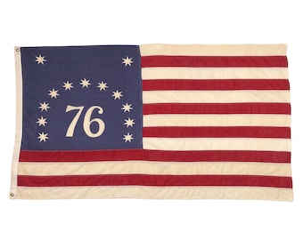 Vintage Baumwolle Bennington 76 Amerikanische Flagge
