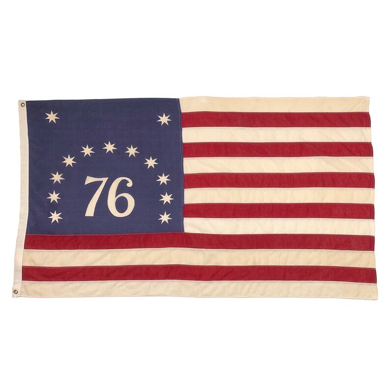 Vintage Cotton Bennington 76 American Flag image 1