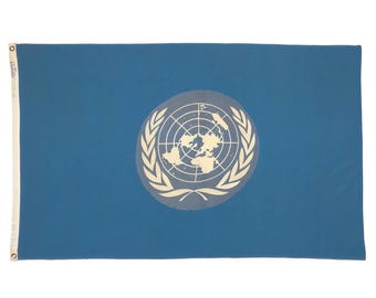 送料込み　国連旗（レプリカ） 国連旗：3 x 5フィート、屋内/屋外用 - Etsy 日本