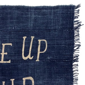 Vintage Indigo Flag, Don't Give Up the Ship, 100% Cotton image 2