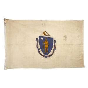 Vintage Cotton State Flag of Massachusetts