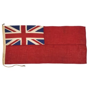 Vintage Wool British Red Ensign Flag with Union Jack