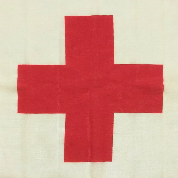Small Vintage Red Cross Flag (18