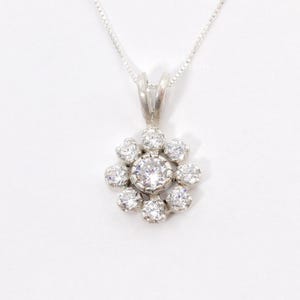 14K Gold Round Moissanite Halo Pendant Necklace, Dainty Gold Jewelry, Handmade Gift for Her, Minimalist Circle Necklace