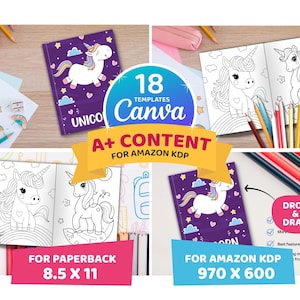 Canva paperback boekmodel 8,5 x 11 inch / bewerkbare paperbacksjabloon / Amazon kdp