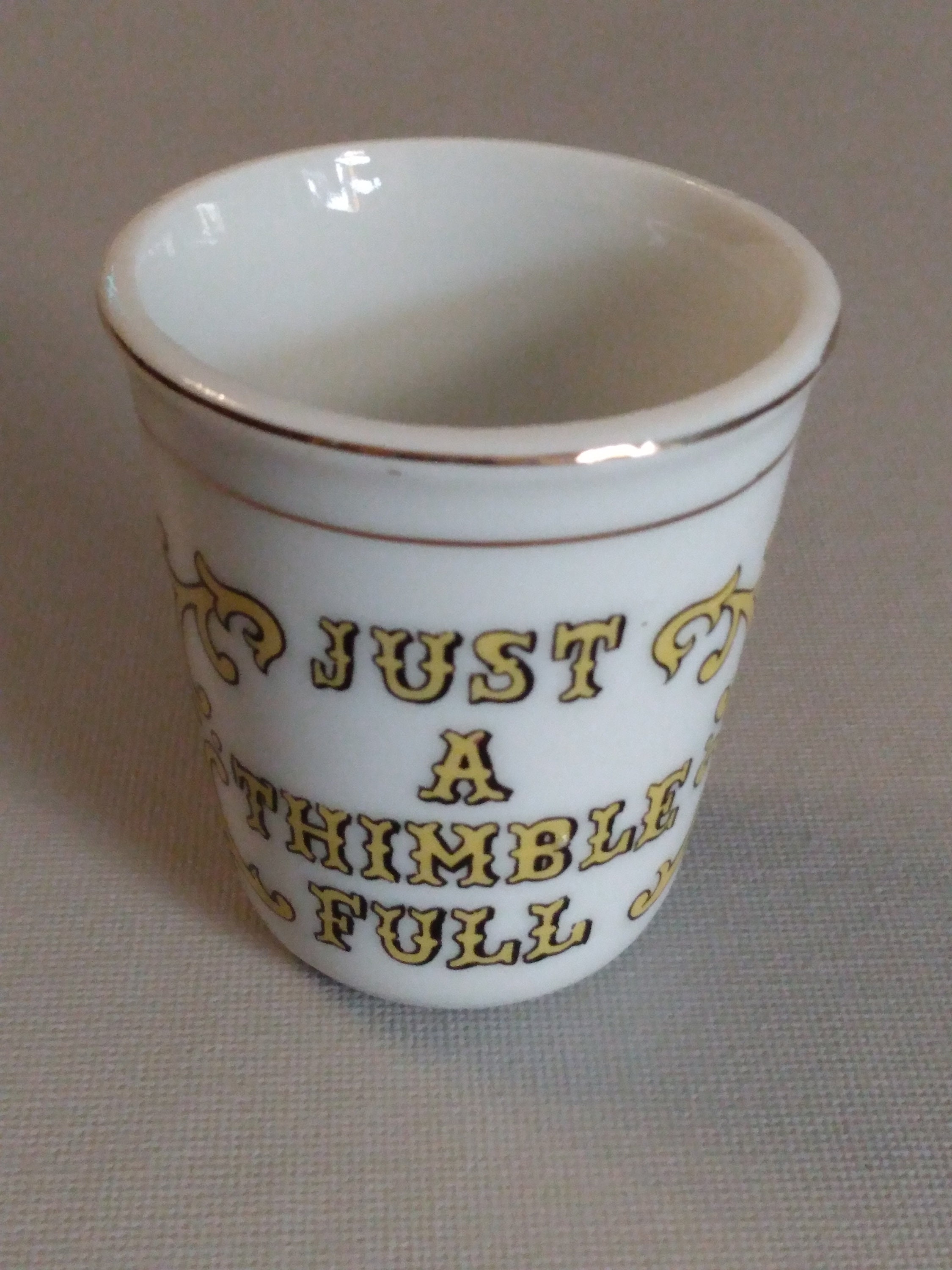 Vintage Thimble Shot Glass Vintage Just a Thimble Full Shot Etsy