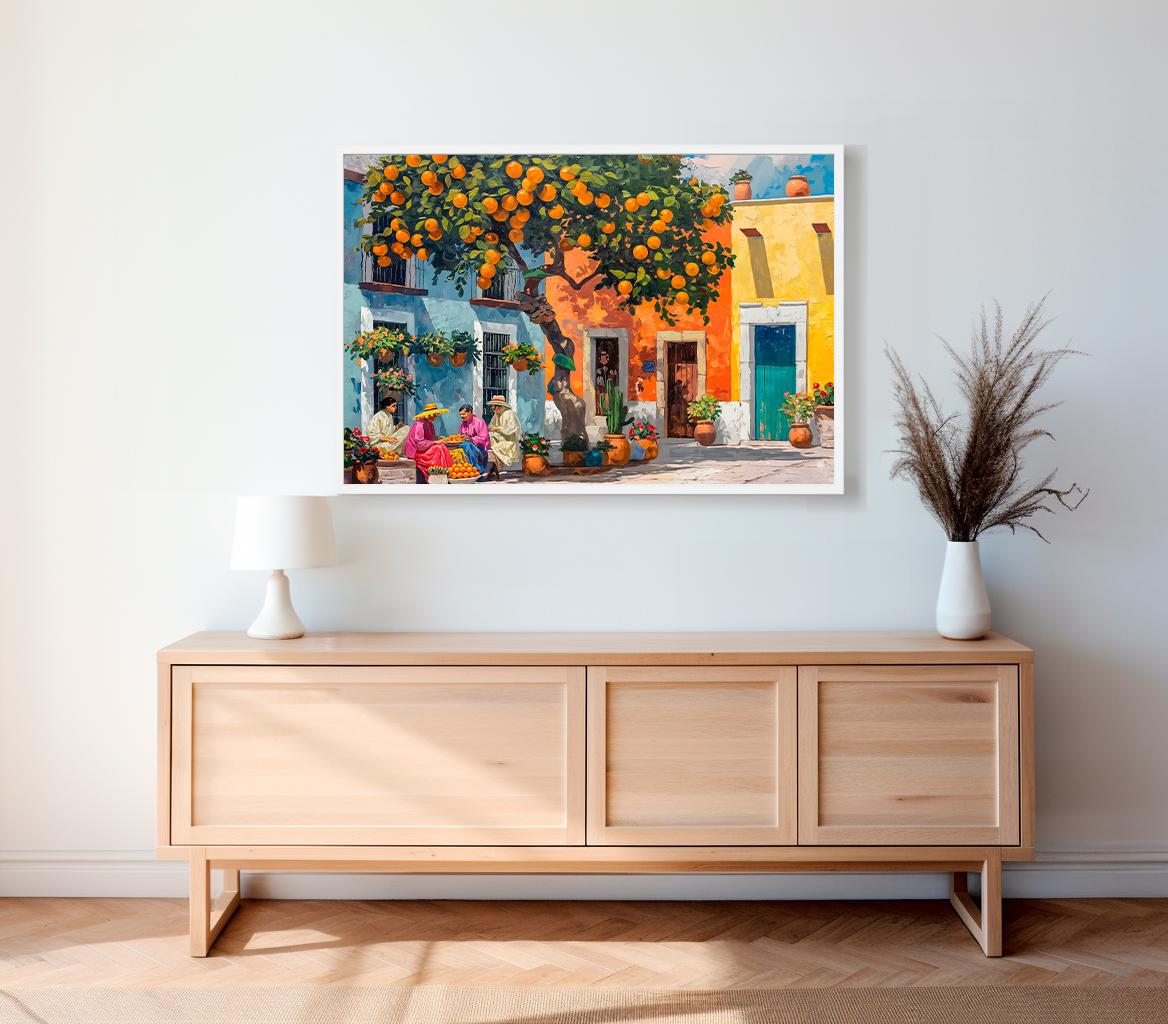 Mexican Wall Art Traditional Mexican Home Painting - Framed Unframed ...