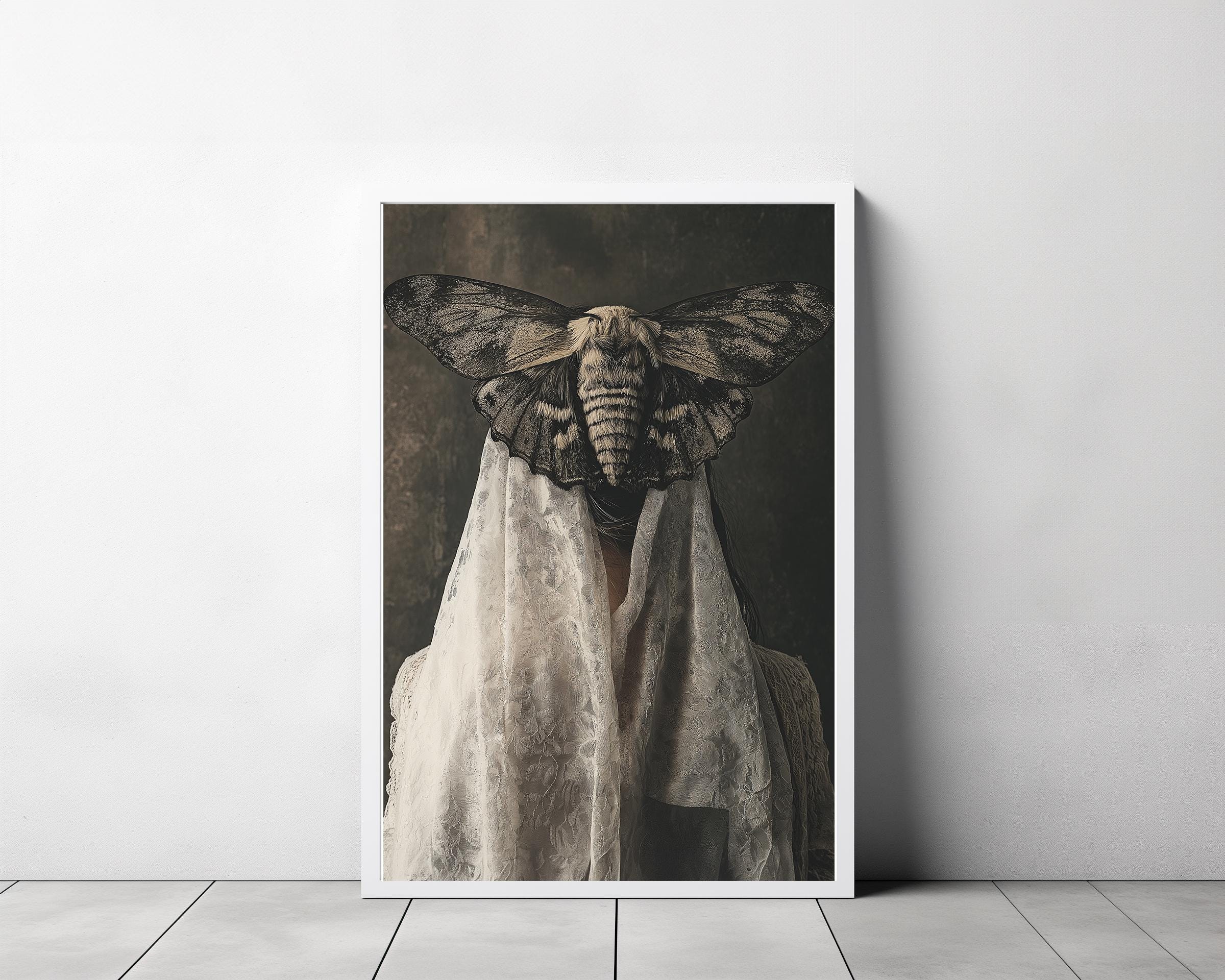 絵画 Moth Girl moth girl moth girl, i'm doing that thing again that i always do