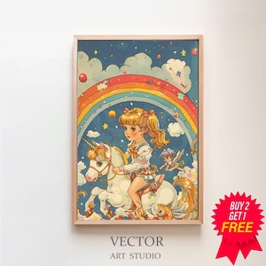 Rainbow Girl Friends Seamless Art | Digital Download