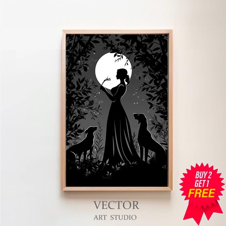 Hecate Premium Matte Poster, Art Nouveau Print, Hekate Greek