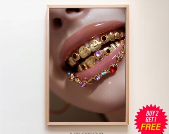 black art, black girl art, black woman wall art, black wall art, black woman art, black girl wall art, urban digital grillz, black art print
