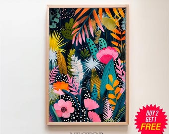 Maximalist Wall Art, Printable Eclectic Wall Art, Abstract Wall Art, Digital Wall Art, Colourful Wall Art, Digital Download, Trendy Wall Art