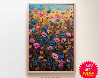 グスタフ・クリムト 花の庭 夜 ウォールアート プリント ポスター 額