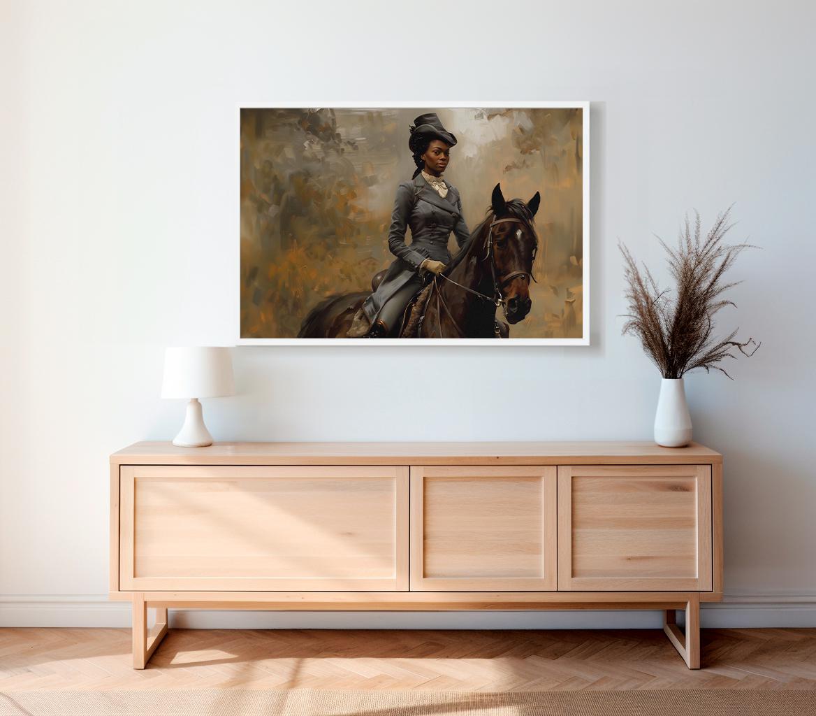 Vintage Female on Horseback | Printable Art | Horse and Rider ...