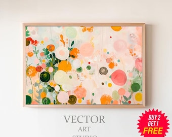 Blush Pink Maximalist Wall Art, Printable Eclectic Wall Art, Abstract Wall Art, Contemporary Art, Digital Download, Colourful Wall Art