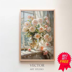 Pink Flowers Coquette Room Decor Spring Decor Printable Wall Art Peonies Oil Painting Vintage Princess Art Cottagecore Decor Floral Wall Art