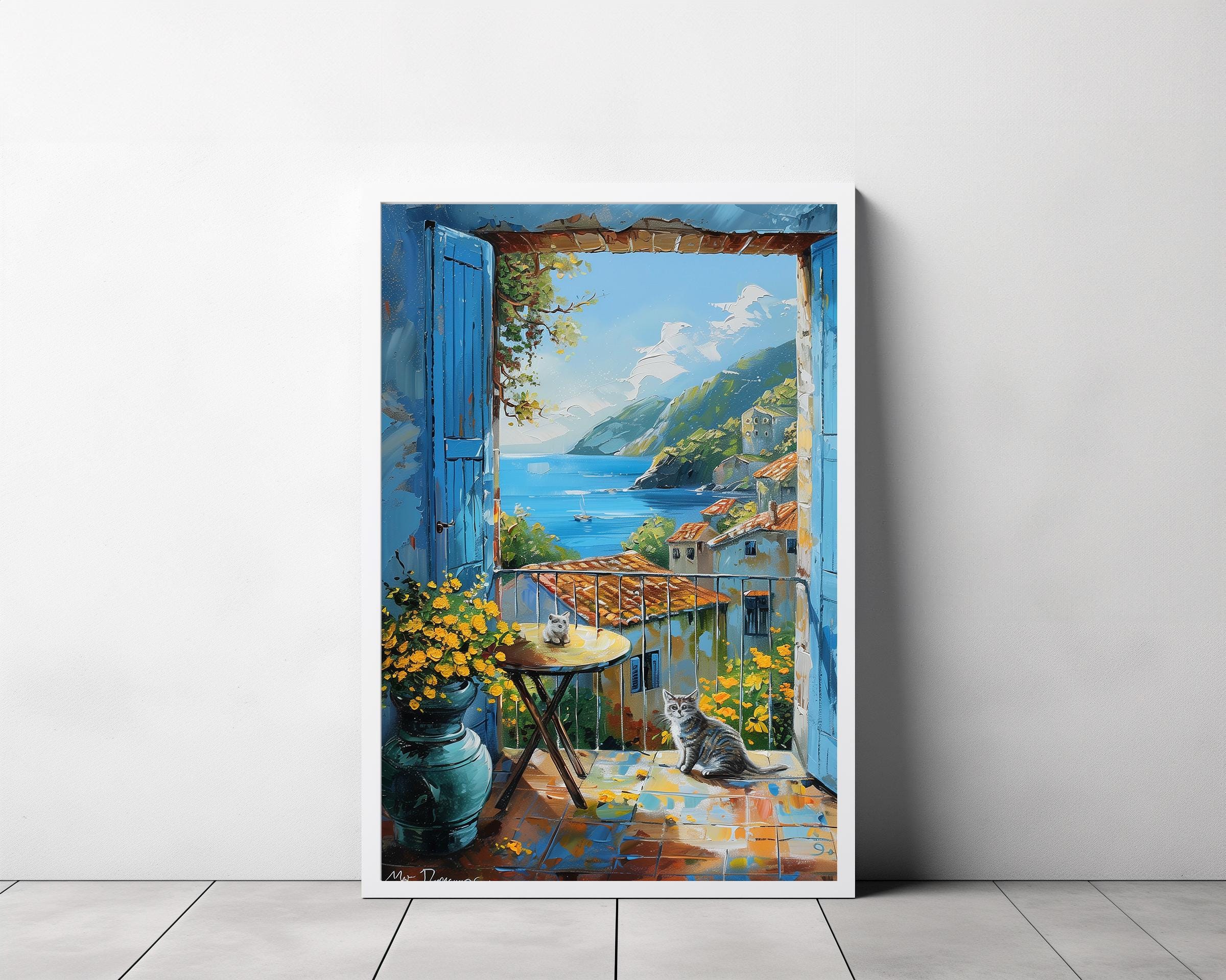 Henri Matisse Amalfi Coast Italy Cat by the Window Wall Art Print